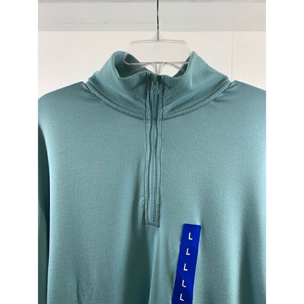 Three Dots Nile Blue 1/4 Zip Top Size L - Picture 4 of 13